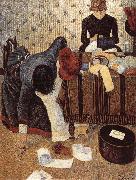 Paul Signac The woman making hats oil